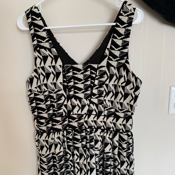 Aztec Print black and Cream summer dress - Picture 1 of 3